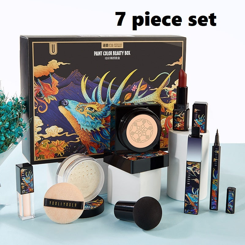 Elk Makeup Nine-piece Set Makeup Powder Air Cushion BB Cream Lipstick Affordable Makeup Set Elk Makeup Nine-piece Set Makeup Powder Air Cushion BB Cream Lipstick Affordable Makeup Set
